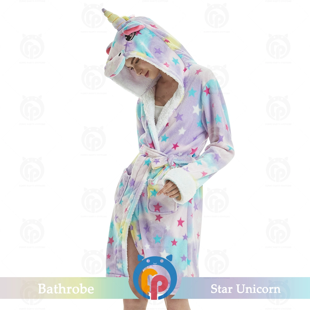 Tie Dye Microfiber Bathrobe Sleep Robe for Women