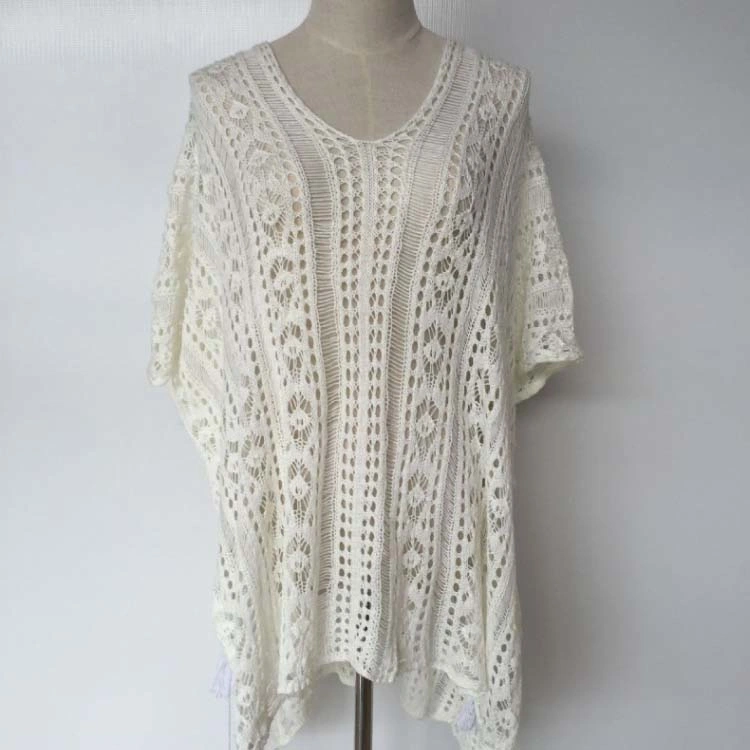 SJ-ZS2008  Hot Selling European and American Foreign Trade Pullover Beach Knit Blouse