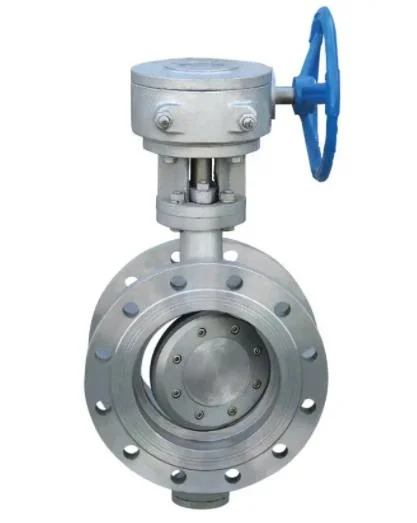 Stainless Steel Three-Eccentric Metal Seal Worm Gear Operated Flanged Butterfly Valve