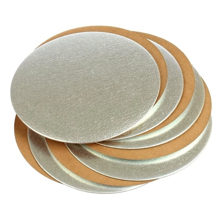 Customized 6 7 8 10 12 Inch Mini Round Sliver Gold Black Dessert Cake Base Board Tray White Hard MDF Cake Drum Boards 10''