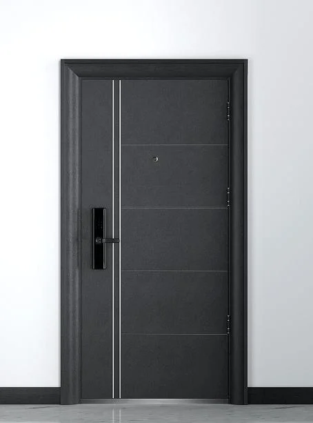 Nterior Wood Door with Steel Frame Wooden Door Metal Frame for Projects