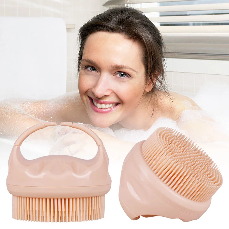 Exfoliating Body Silicone Bath Brushes Sponges Soft Bristles Silicone Bath Body Exfoliate Brush