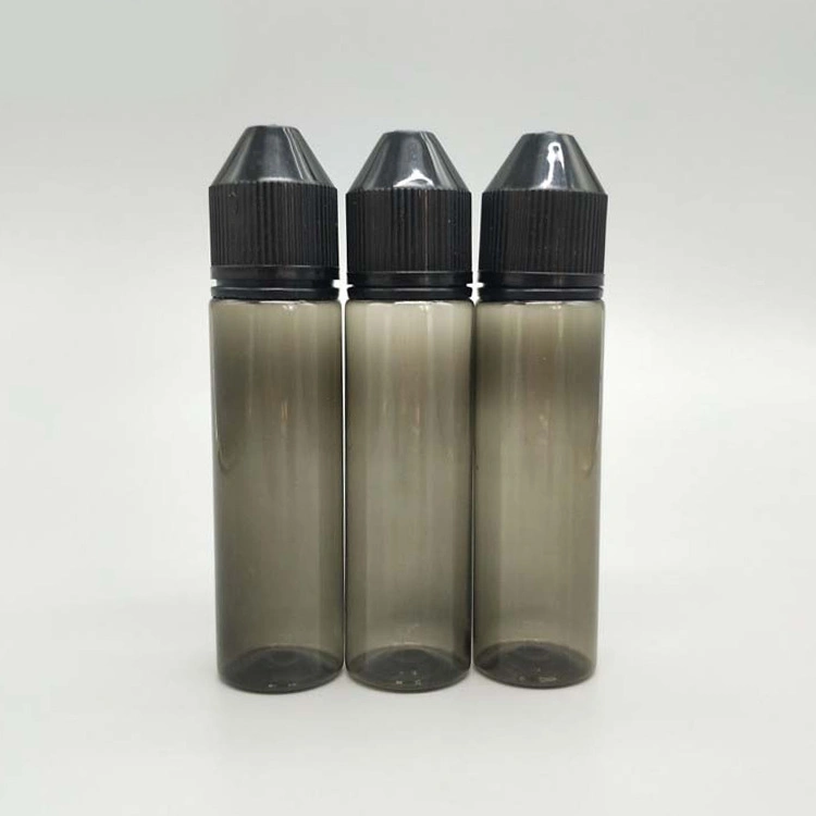 60ml Clear Black 2oz Pet Electronic Cigarette Liquid Oil Bottles