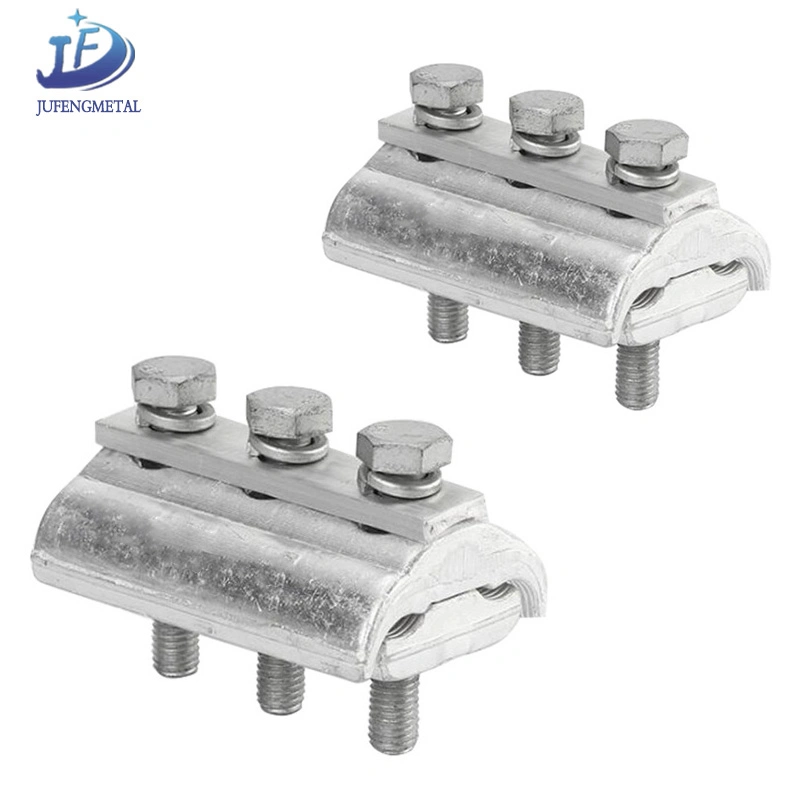 FTTH Outdoor Fitting Adjustable Aluminium Bolts Type Bimetallic Parallel Groove Pg Clamp
