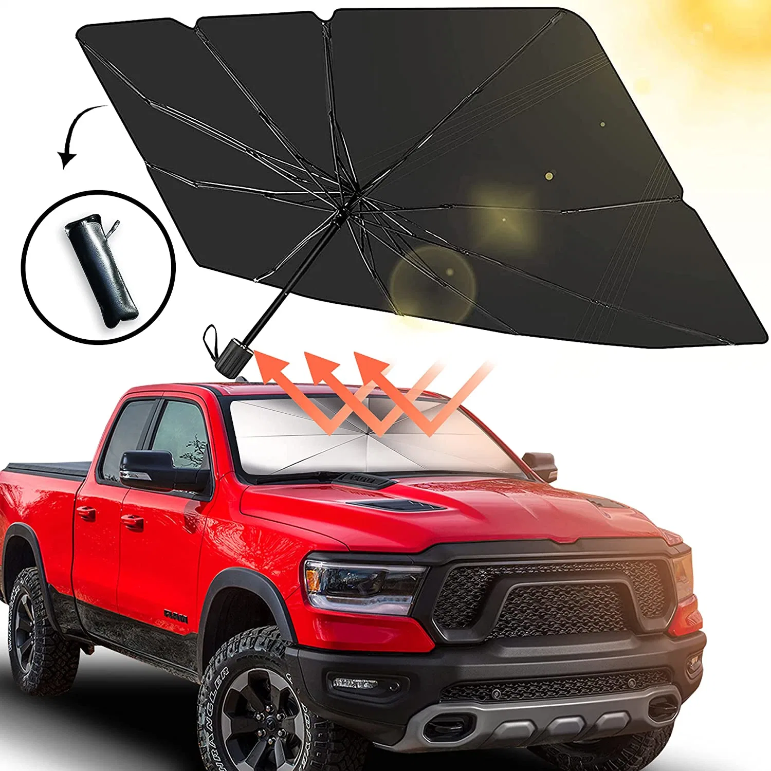 Sedan SUV Car Windshield Sun Shade Umbrella Foldable