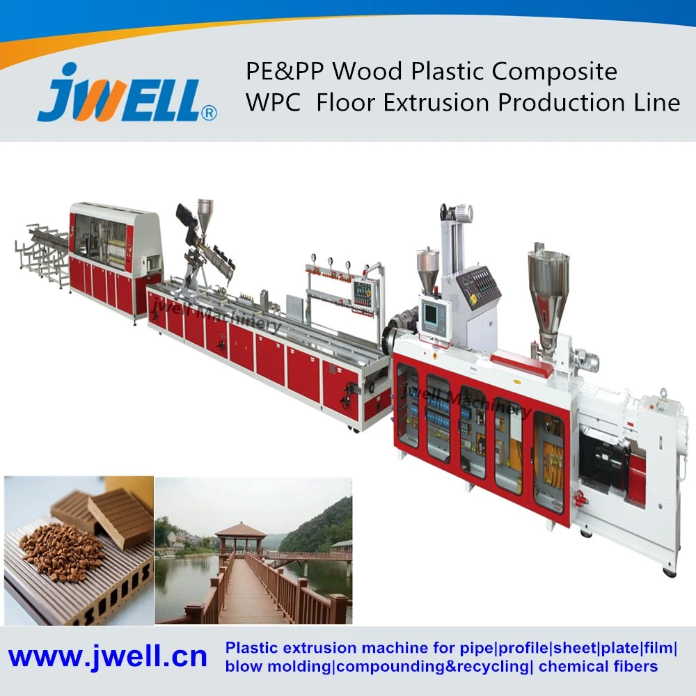 Customized Jwell Extrusion Factory Custom Wood Plastic Composite PP PE PC ABS PE WPC UPVC PVC Floor Window Door Plate/Panel/Frame/Profile Production Line