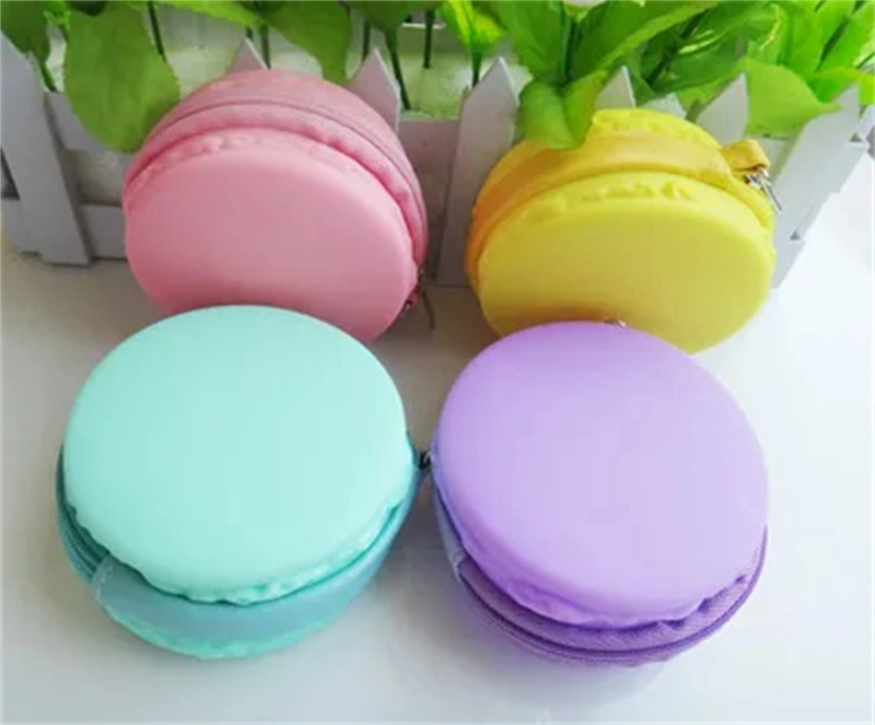 هدية وممتازة مخصصة من حلوى الجيب Macaron Silicone كوون Purse Key حقيبة سلسلة