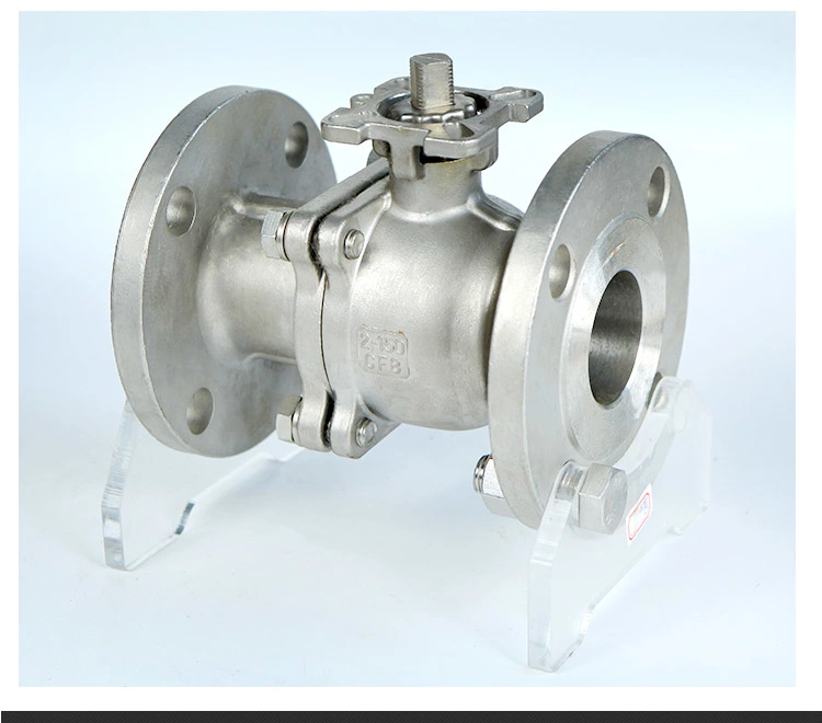 Stainless Steel Flange 2PC Floating Type Industrial PTFE Seal Floating Ball Valves