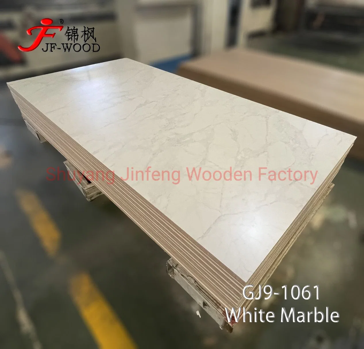 White Marble Color Melamine MDF Board Furniture Material for Worktop Workshop Cabinet 1220*2440*18mm 17mm 16mm 15mm