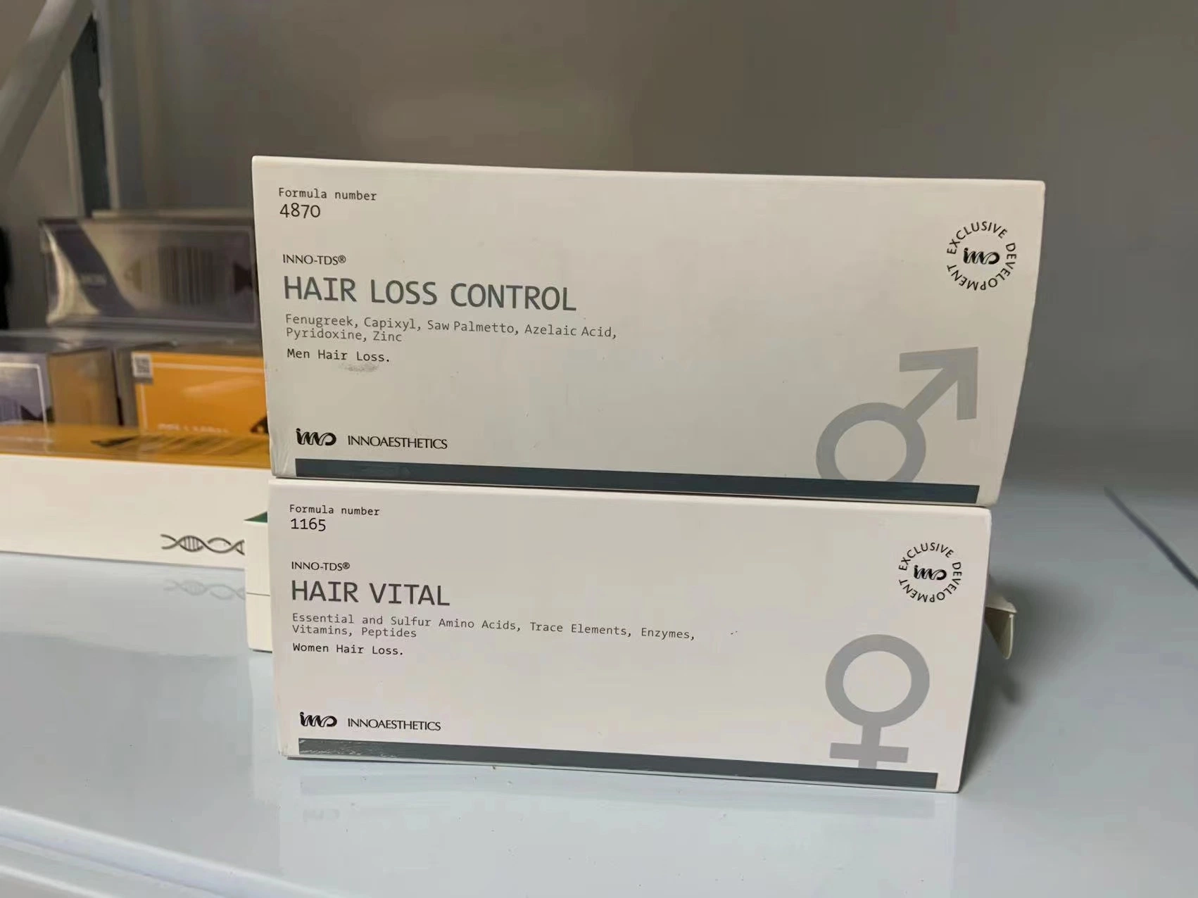 Ino el control de la pérdida de cabello y secador de cabello Cabello Innoaesthetics vitales crecimiento Vital (MUJER) 2.5ml (TDS) los productos médicos con el mejor precio para hombres y mujeres la pérdida del cabello Tratamiento