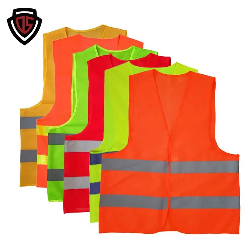 Double Safe Custom Professional Construction High Visibility Safety Jacket Print Logo Reflective Vest