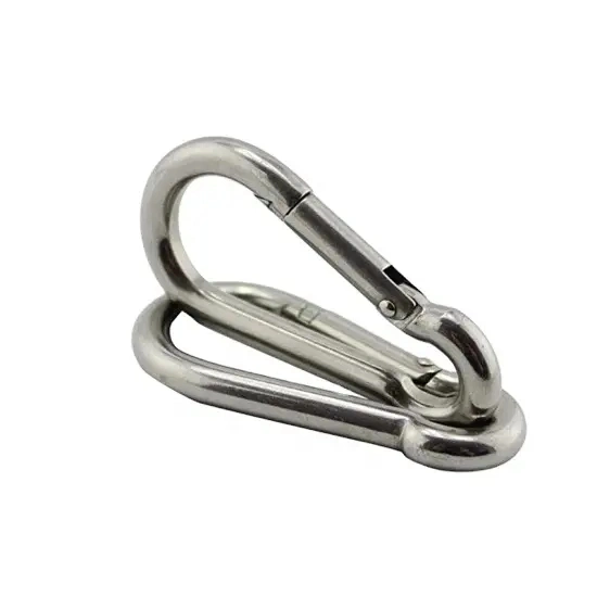 Quick Safety Hook D Carabiner Hooks Spring Snap Clip Keychain Climbing Buckles