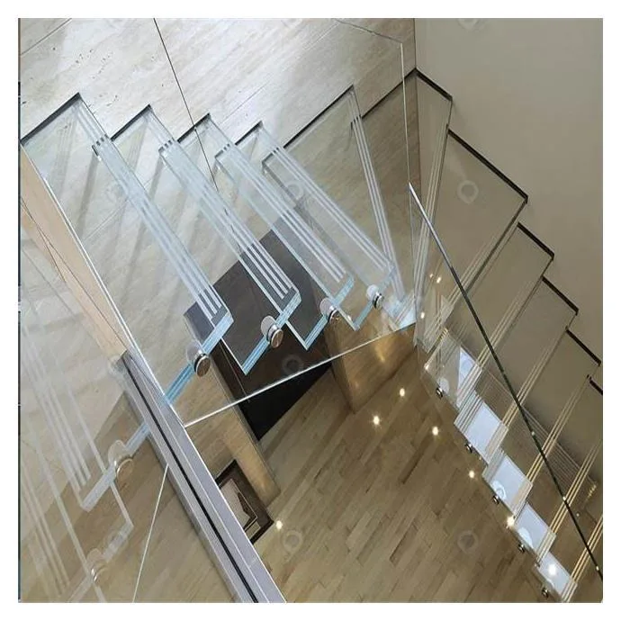 Prima Floating Straight Steel Railing Tempered Glass 304s. S Railing Staircase Stairs