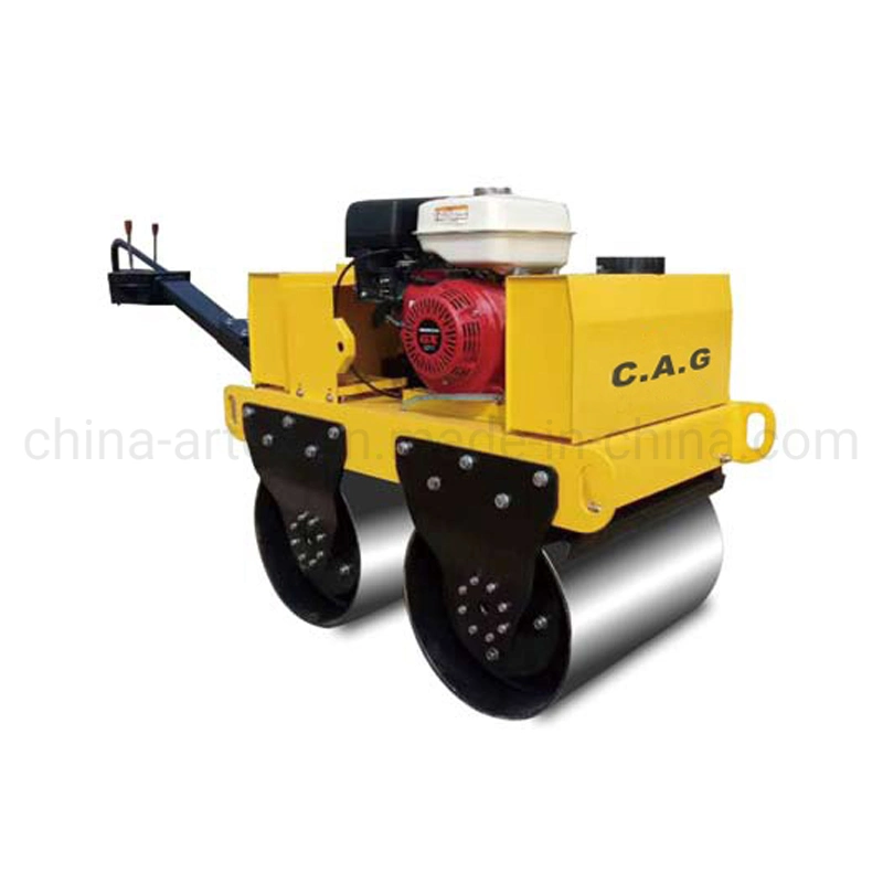 Mini Double Drum Walk Behind Road Vibratory Roller with 6HP Diesel or 13HP Gasoline Engine
