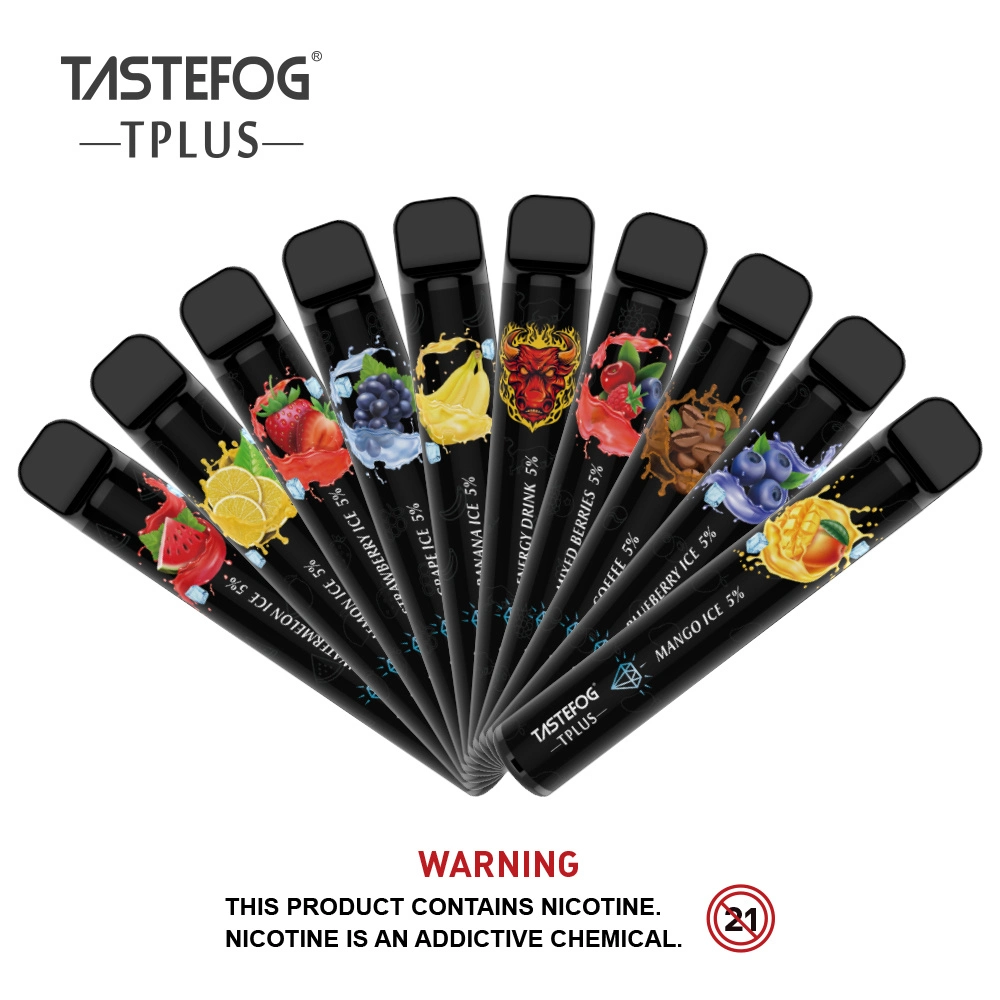 Preço de fábrica Tastebreg Tplus 800 puffs 550mAh descartáveis Vape Atacado Caneta de papel