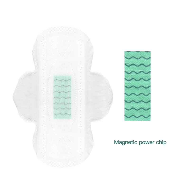 Magnetic Power Chip Disposable Lady Period Pad Product Biodegradable Magnetic Power Chip Sanitary Napkins/ Sanitary Pads