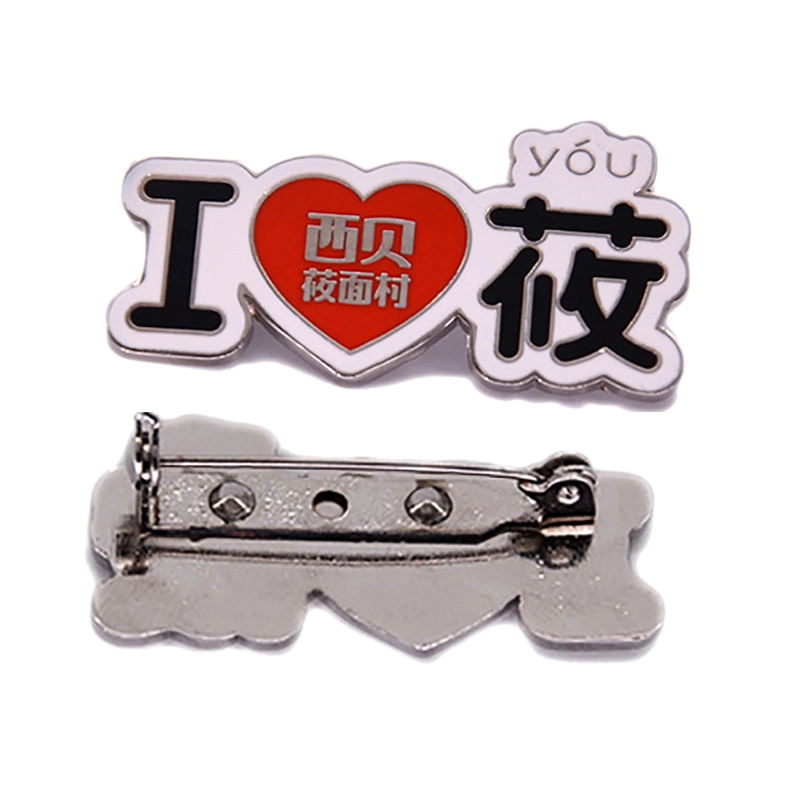 Factory Custom Made Plain Nickel Plated Alloy Name Plate Manufacturer Customized Organization Club Nameplate Bespoke Metal Blank Engravable Safety Pin Badge