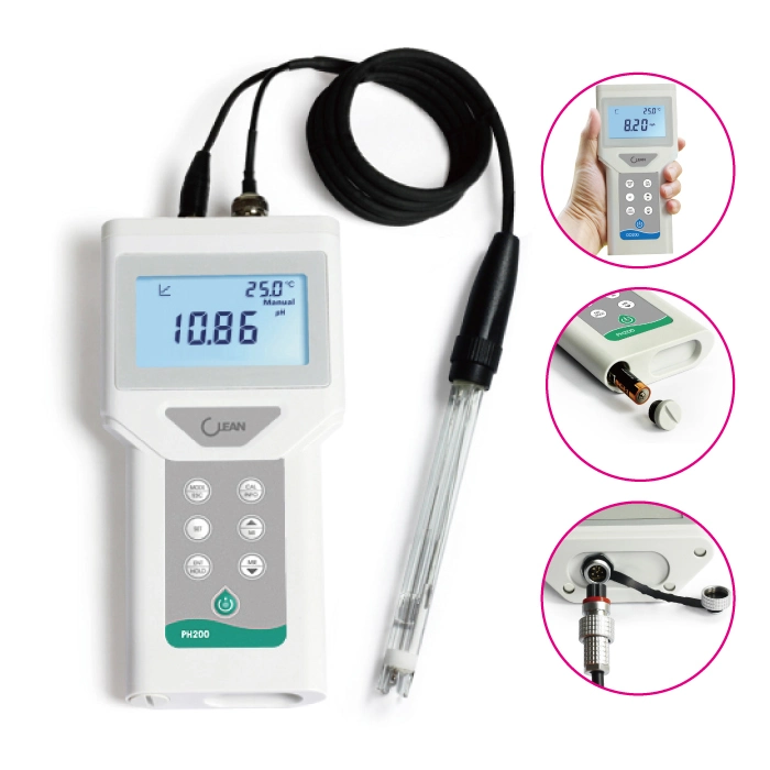 Clean pH200 Portable pH Meter ORP Temperature Tester