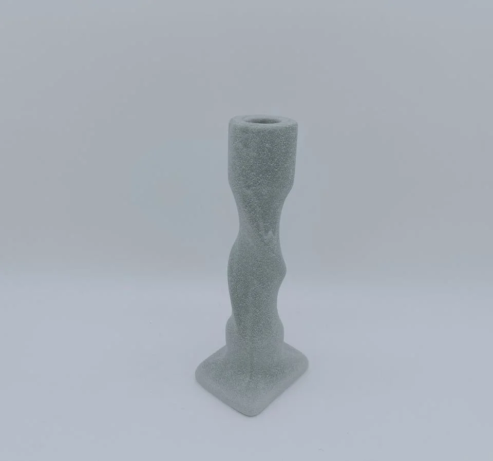 اليدان صنع حرف خزفية قوس قزح نحت طفرة Frosted Finish Candlestick Arch حامل شمعة مستدق مع 4 ثقوب