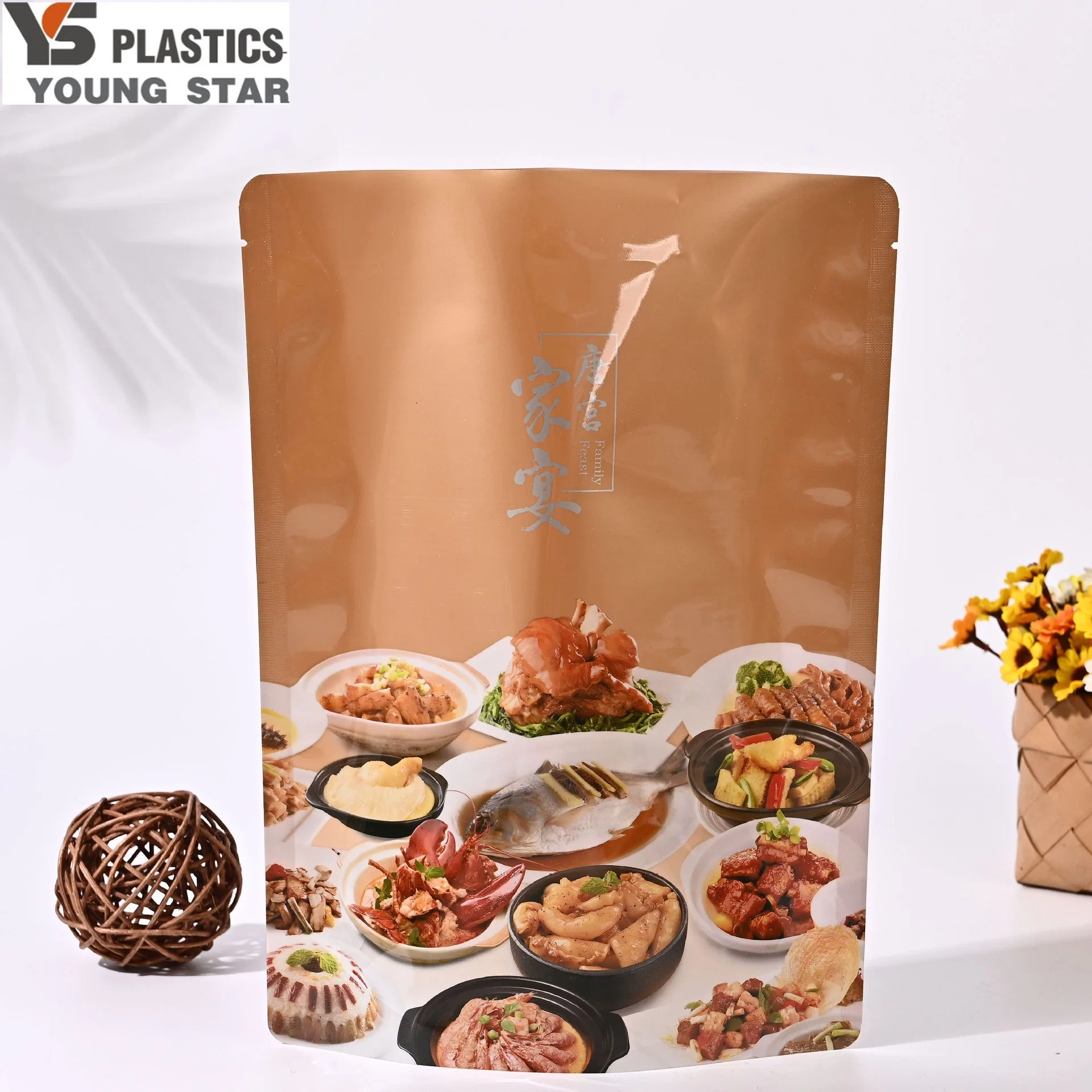 Design Free Stand up Plastic Mylar Heat High Temperature Resistant Pasteurized Drink Juice Packaging PP Bag