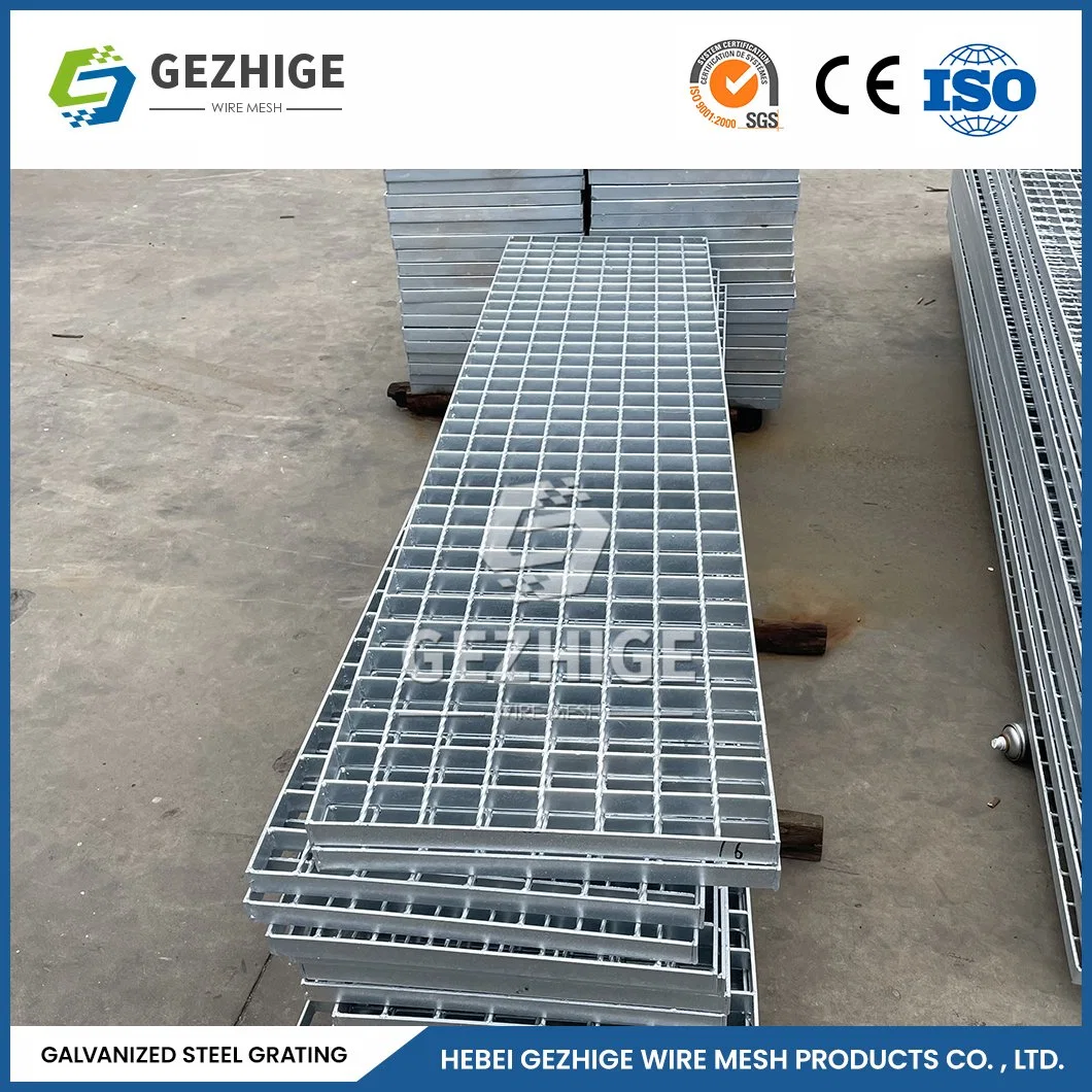 Gezhige No Rain or Snow Structural Steel Grating Manufacturing Custom Ss 304 Steel Grating China 25 30 mm Bearing Bar Pitch Grating Galvanised