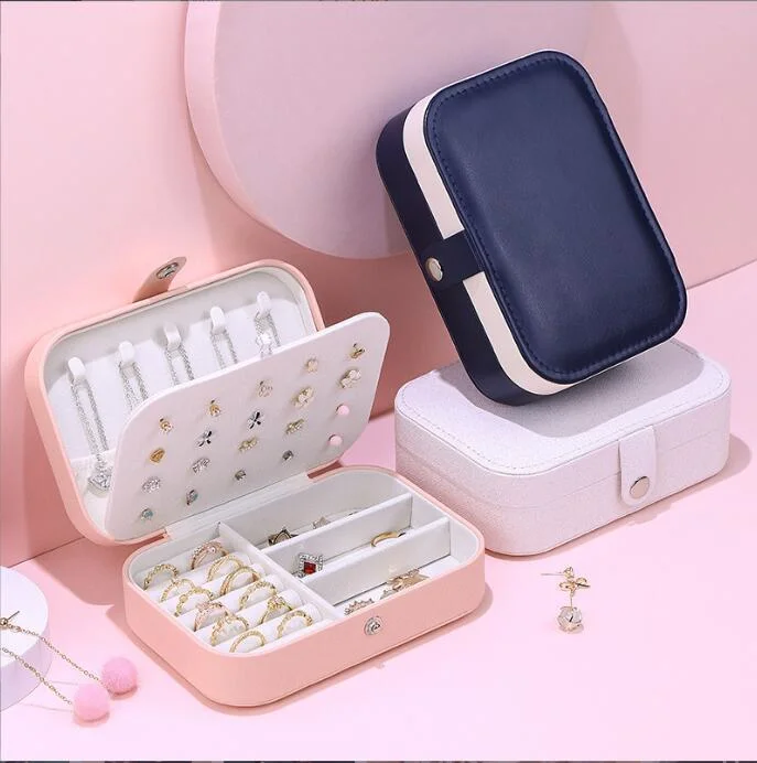 Korean Version Simple Ear Studs Ear Accessories Jewelry Box Earrings Ring Necklace