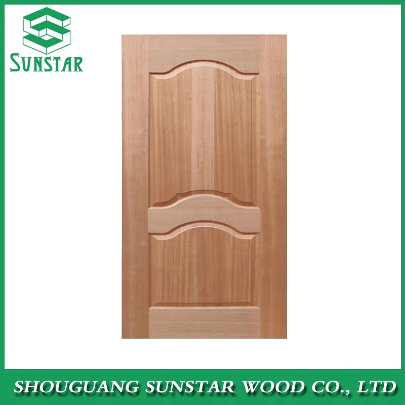 Melamine/Natural Veneer HDF Mould Door Skin Used for Home Door