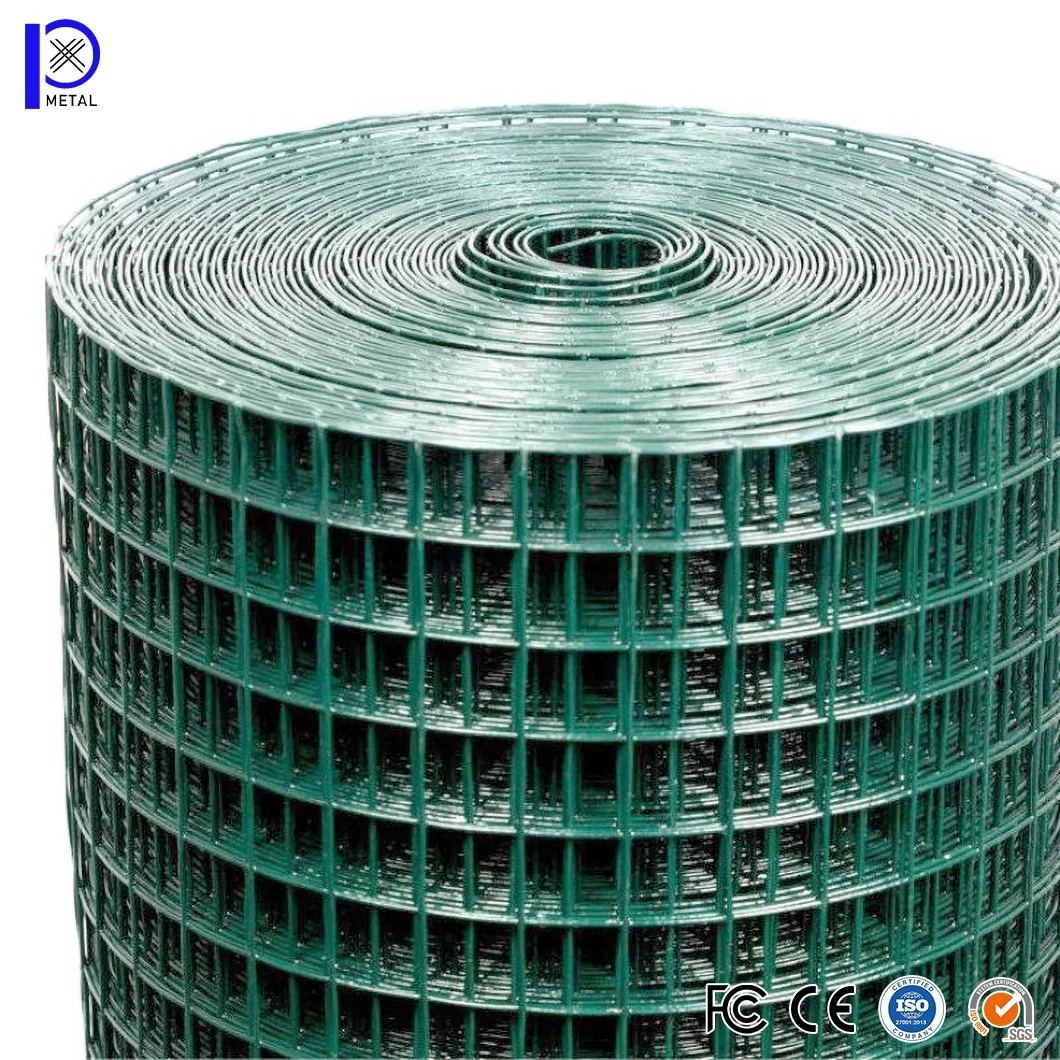 Cable soldado de acero galvanizado de 10,6 X 10,6 mm de Pengxian China Vendedores malla de alambre soldada recubierta de vinilo negro utilizada para 4 ESGRIMA de alambre soldado FT