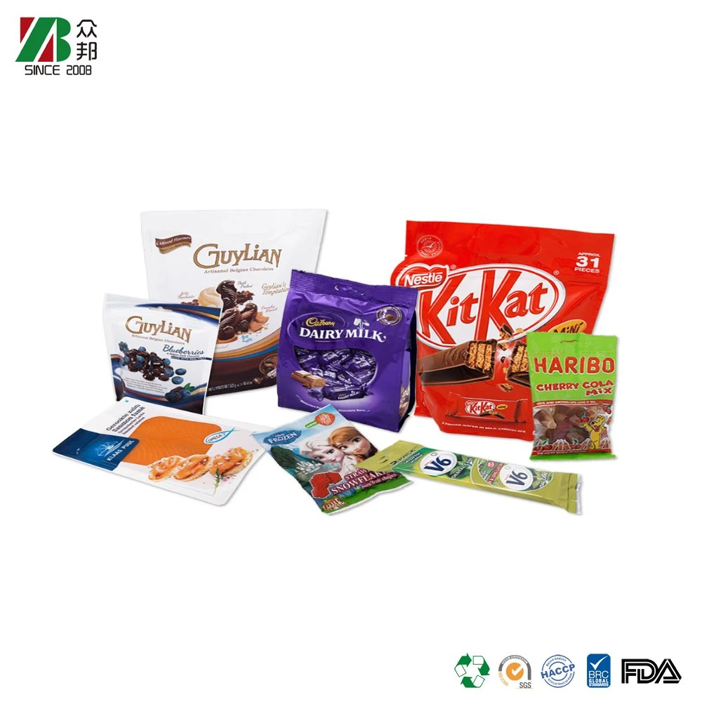 China Direct Factory Custom Printed Aluminum Plastic Sachet Snack Food Packaging Film