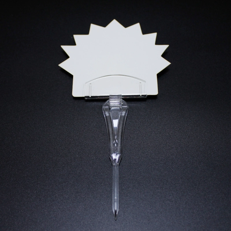 Clear Plastic Price Tag Holder Clip for Retail