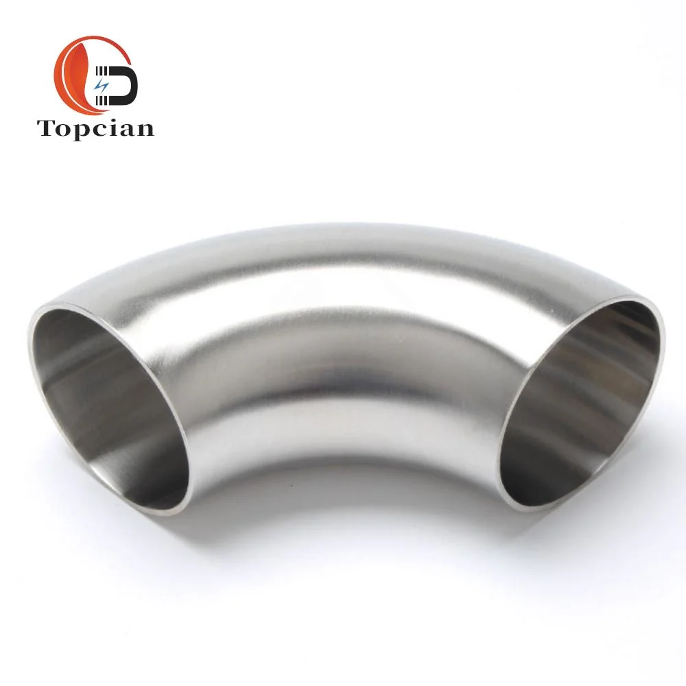 SS304 1" Stainless Steel Dairy Pipe Fitting 90 Degree Elbow Weld Short Bend