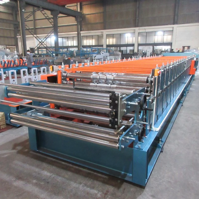 Trapezoidal Profile Steel Sheet Double Deck Roll Forming Machine Metal Roofing Machines for Sale