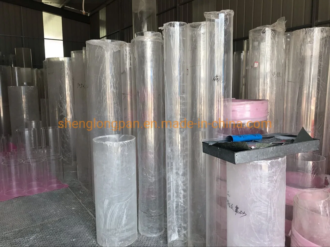 Custom Large Diameter Clear Plastic Acrylic Tube / PC Pipes 300mm 500mm 600mm 800mm