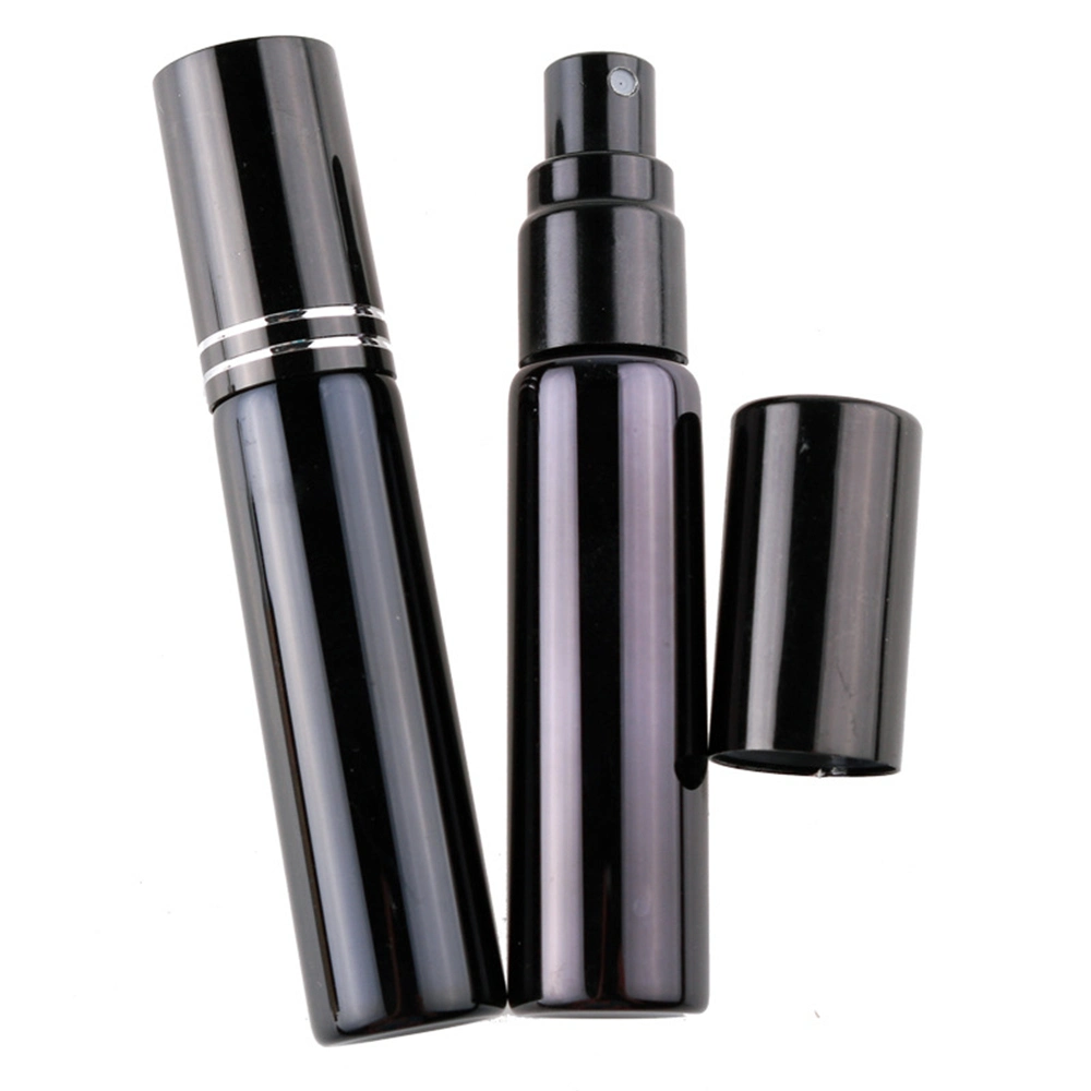 Black Round Good Quality Factory Directly Aluminum Refillable Perfume Atomizer with Bottle Spray to Packaging Perfume 8ml