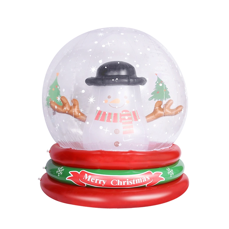 Navidad soplado decoración Snowman Inflatable bola de cristal Colorful incorporado Luces LED