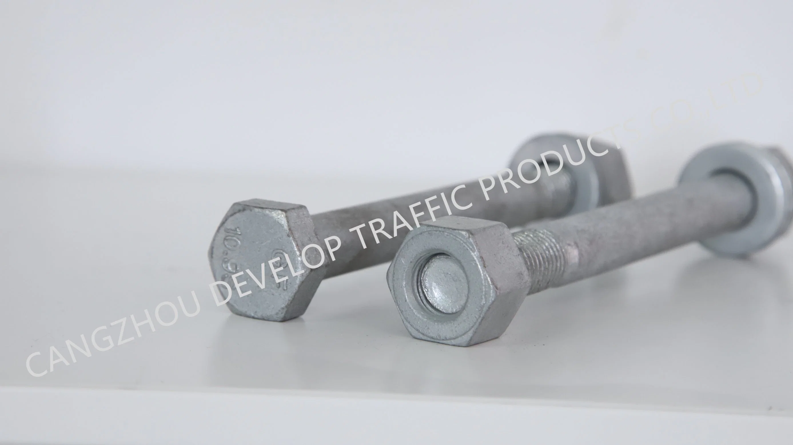 Hot Dipped Galvanized Steel Bolt and Nut for Guardrail Construction