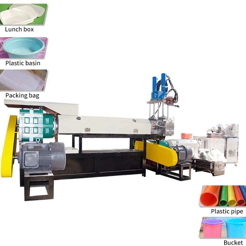 Single Screw Extruder Granulator LDPE PE Film Scrap Granule Plastic Granules Making Machine