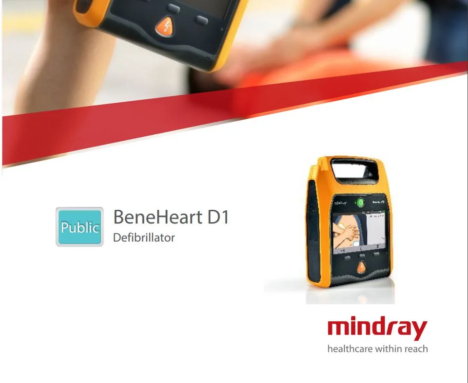 Secouriste portable Biphasic AED USI médical automatisé externe Mindray Défibrillateur Beneheart D1