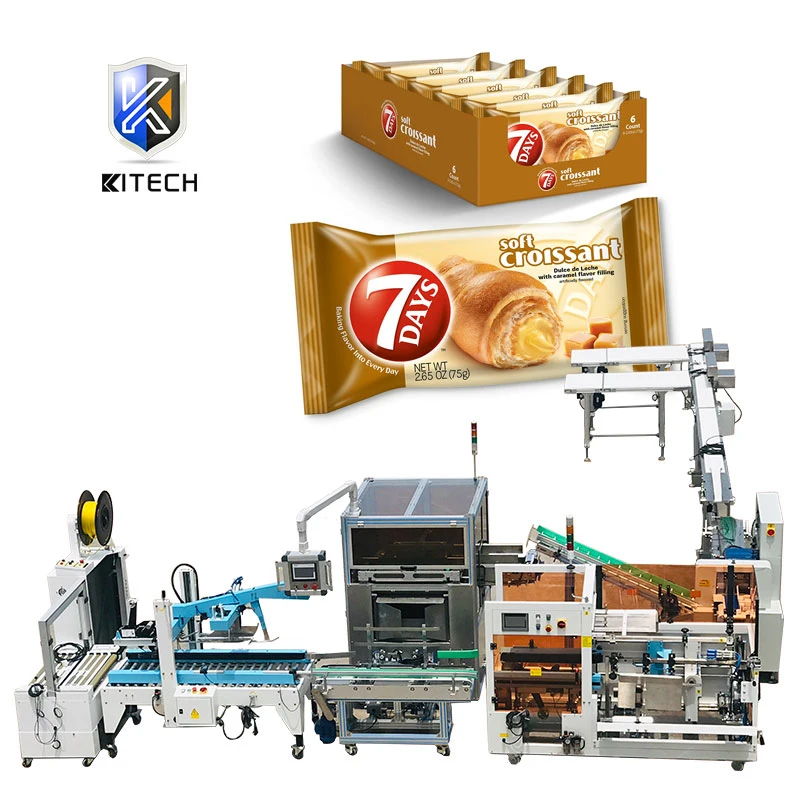 50%off Factory Price Automatic Chocolate Cookies Biscuits Bakery Bread Cartoning Machine Croissants Box Bread Carton Packing Machine Basic Customization