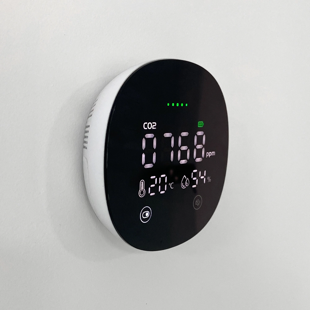 Air Quality Monitor Temperature and Relative Humidity CO2 Meter Alarm