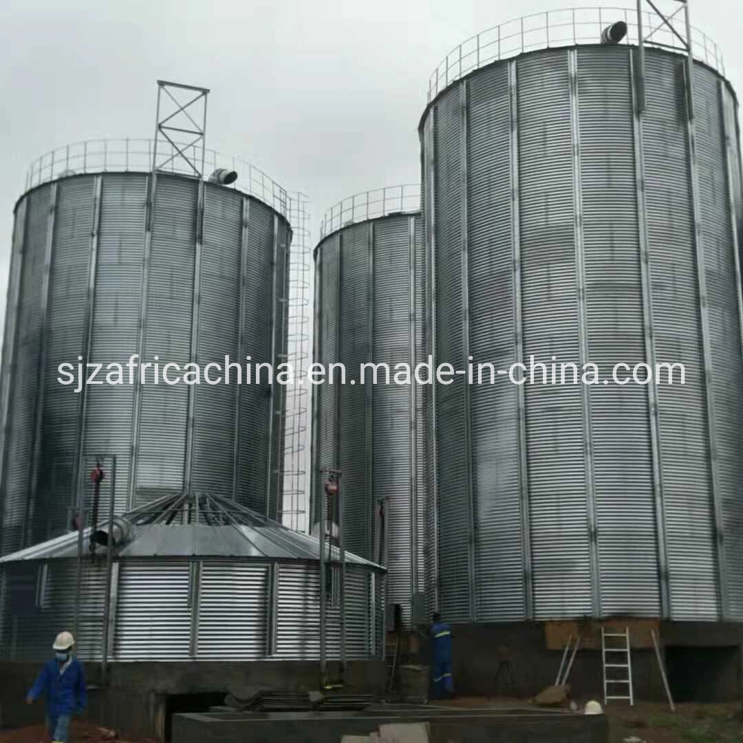 4*500t Silo de Acero trabajar con máquina de molino de trigo 100t in Zimbabue