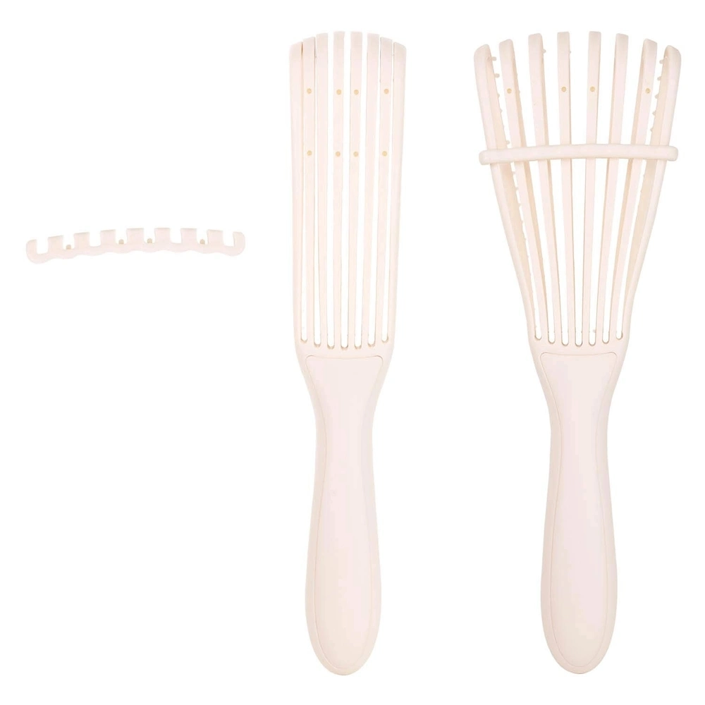 Hairdressing Vent Feature Plastic Handle Eight Rows Octopus Spare Ribs Comb Detangling Hair Brush