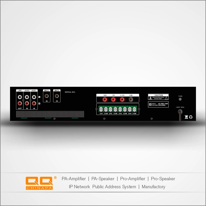 Hot Sale Public Broadcast Amplifier 100W with USB/MMC/FM/4zone /Bluetooth/Individual Volume Control Function