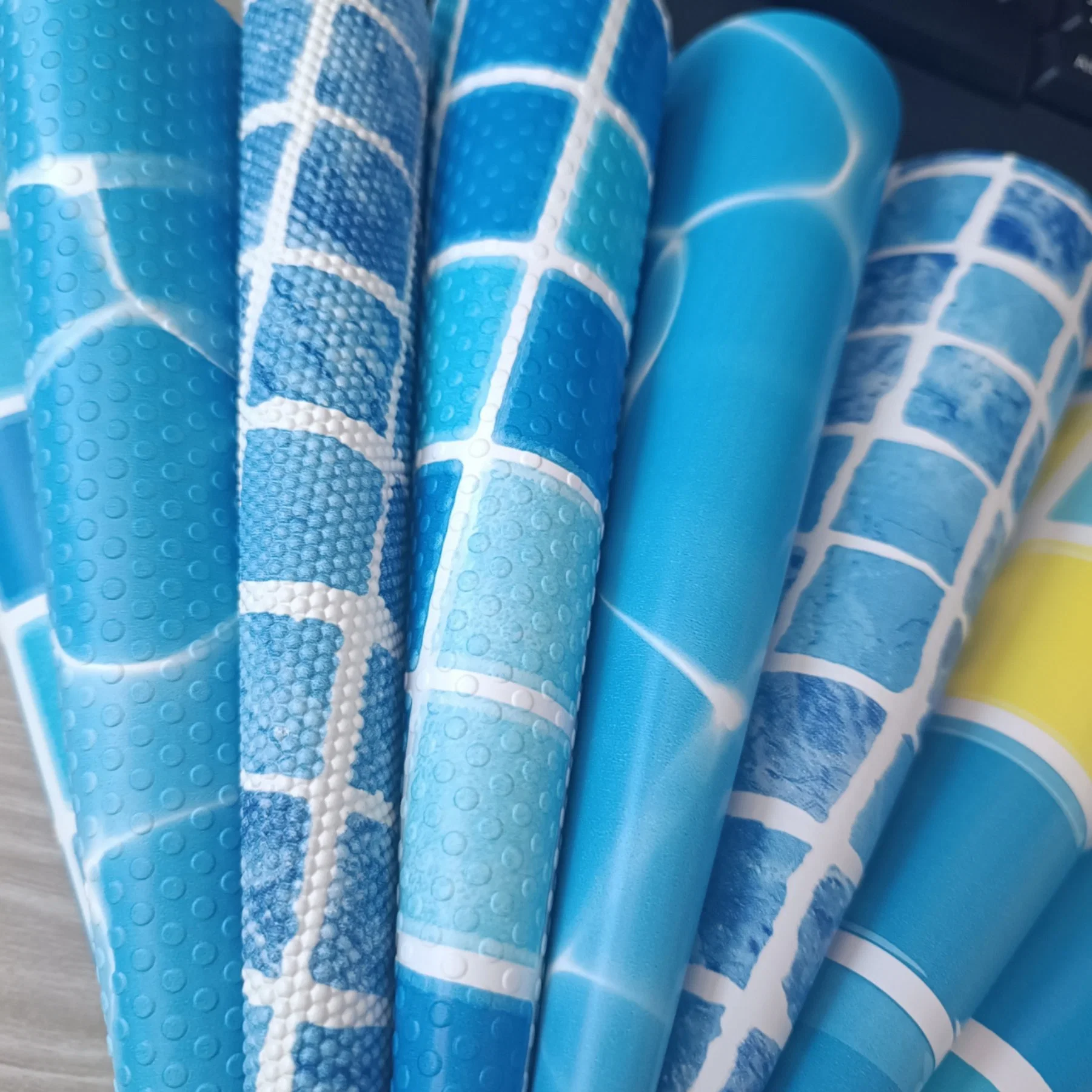 Membrana de plástico impermeável revestimento para piscinas em PVC azul antiderrapante Ótimo para piscinas Inground