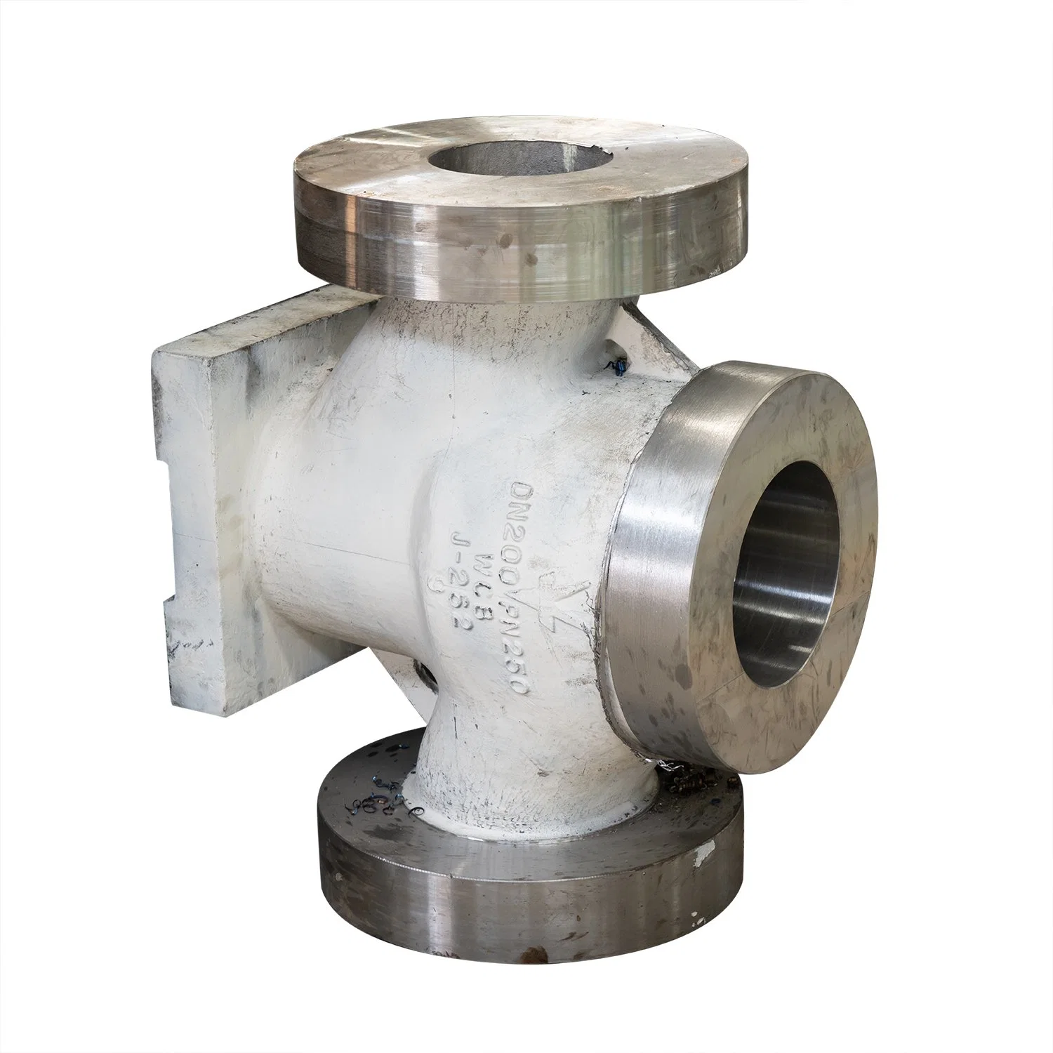 Cast Steel Large Ball Valve Body Casting with Machining