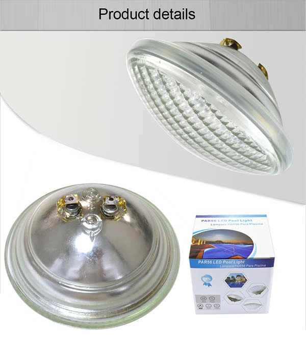 Hotook Glasmaterial 18W IP68 3 Jahre Garantie Terminal PAR56 LED-Poollicht Austausch