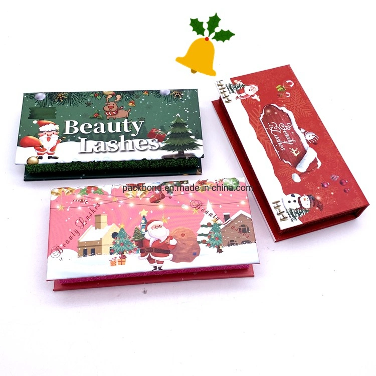 Private Label Storage Boxes Custom Christmas Eve Decorations Packaging Eyelashes Box