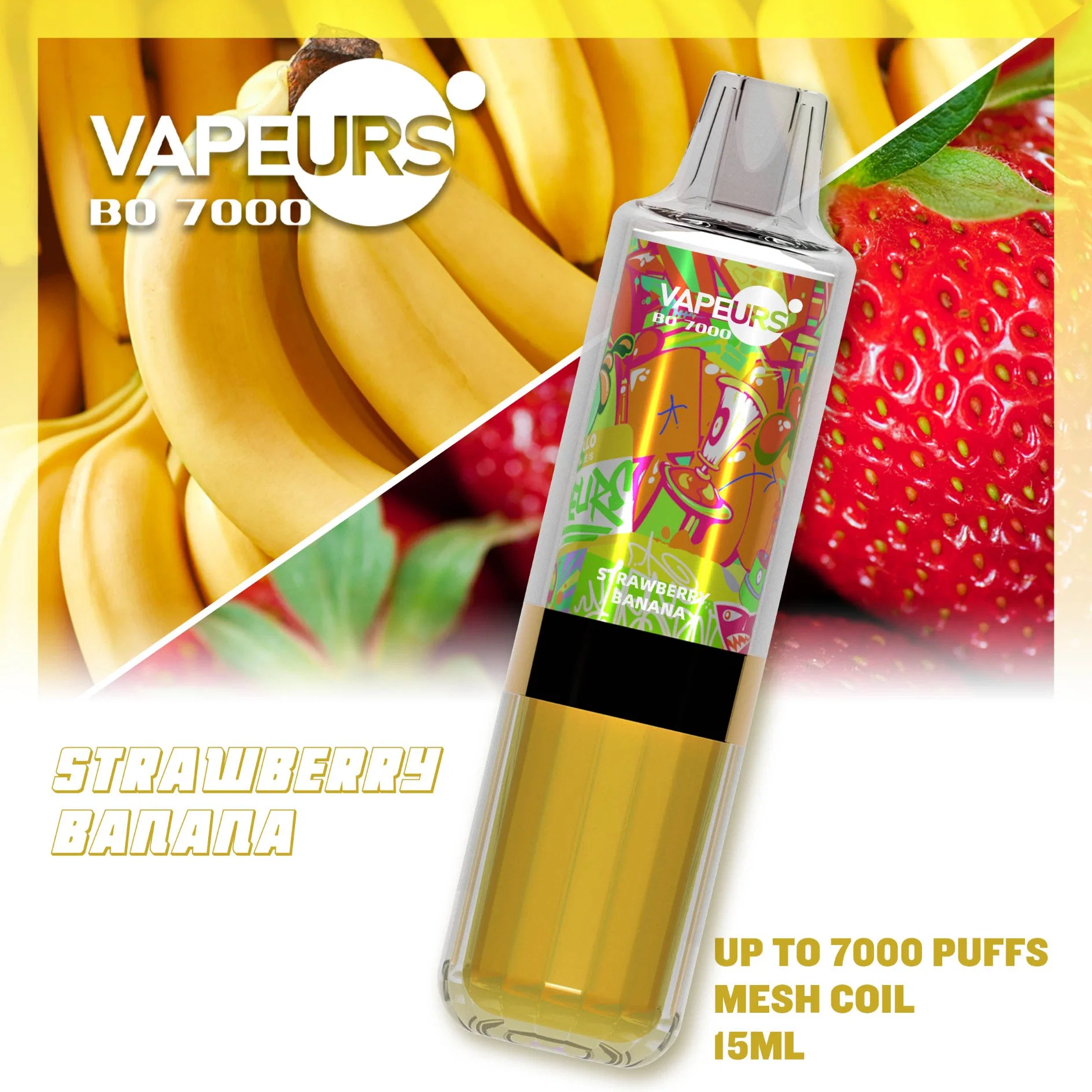 Vapeurs Bo7000 Puffs New Disposable/Chargeable Vape Battery Mint/Fruit Flavored USA Wholesale/Supplier