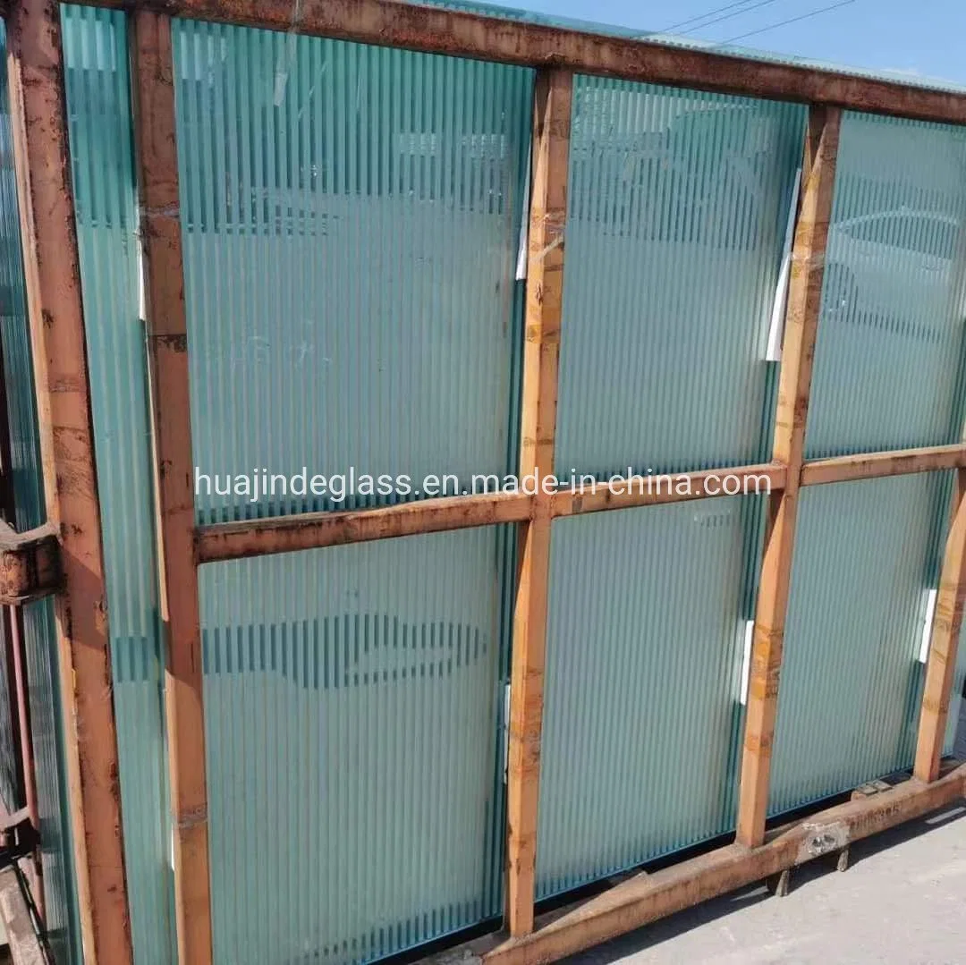 Frosted Line Shape Glass for Building Window Door Decoration