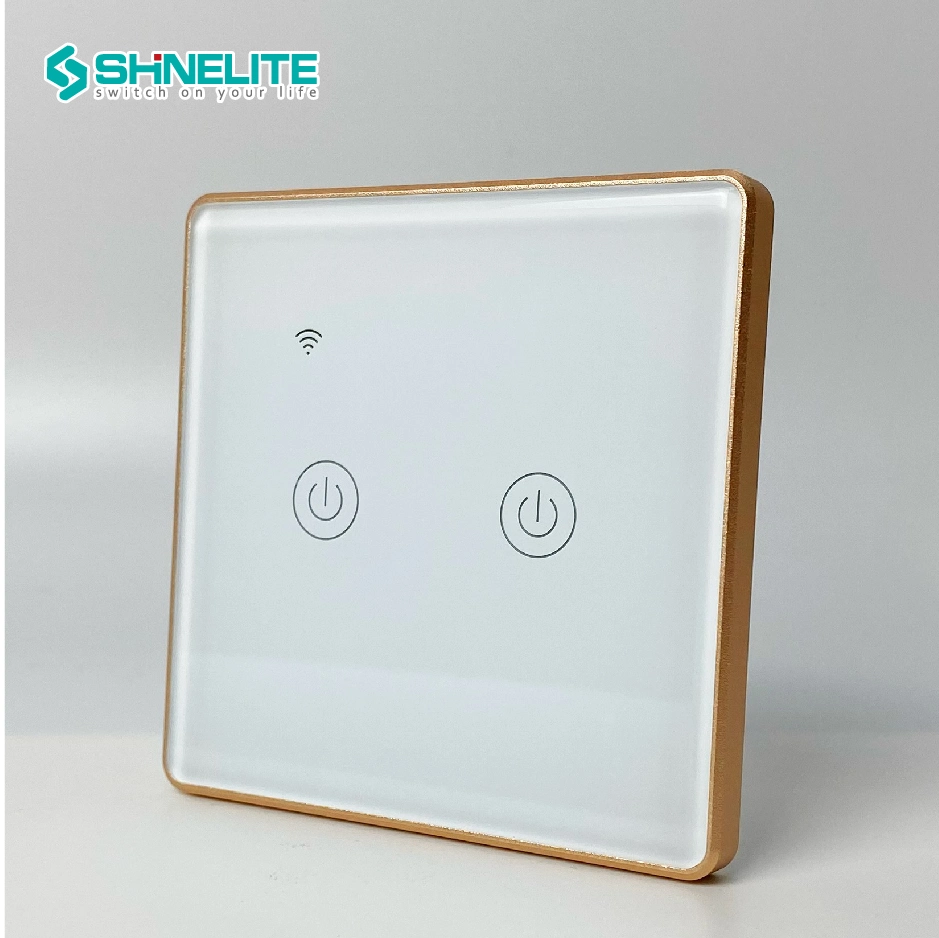 Smart Life APP WiFi Switch 3 Gang Metal Silver Gold Edge